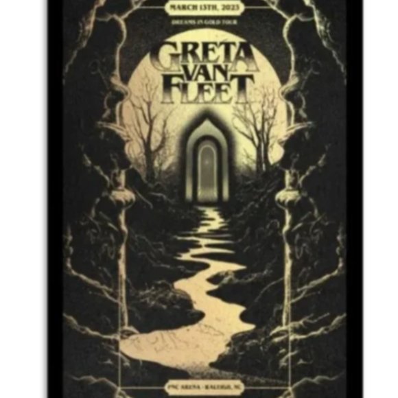 Greta Van Fleet Raleigh, NC 2023 Poster - Picture 1 of 2
